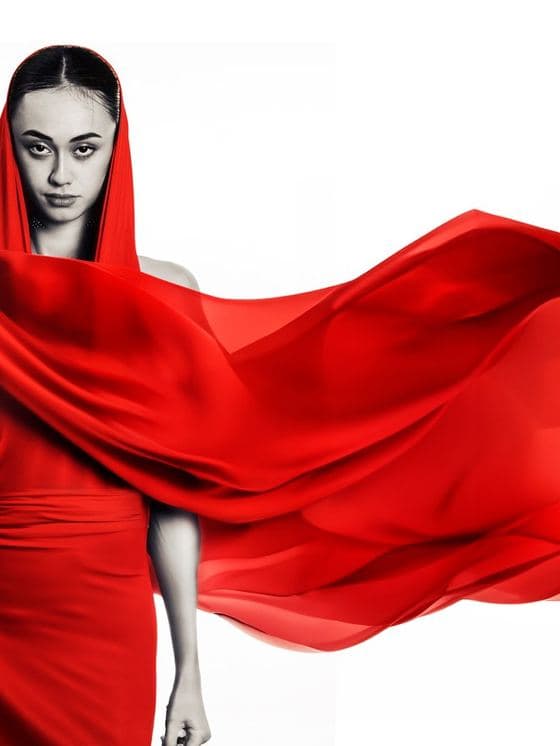A studio fashion campaign image shot for a Malaysian label